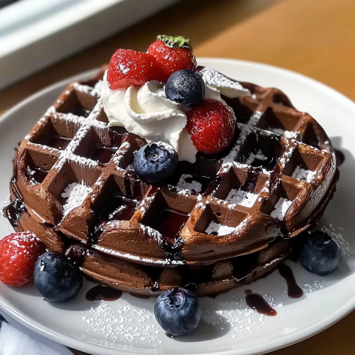 Flavorful Chocolate Waffles rn4h5y