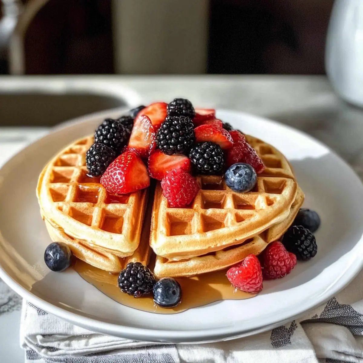 Fluffige Proteinwaffeln