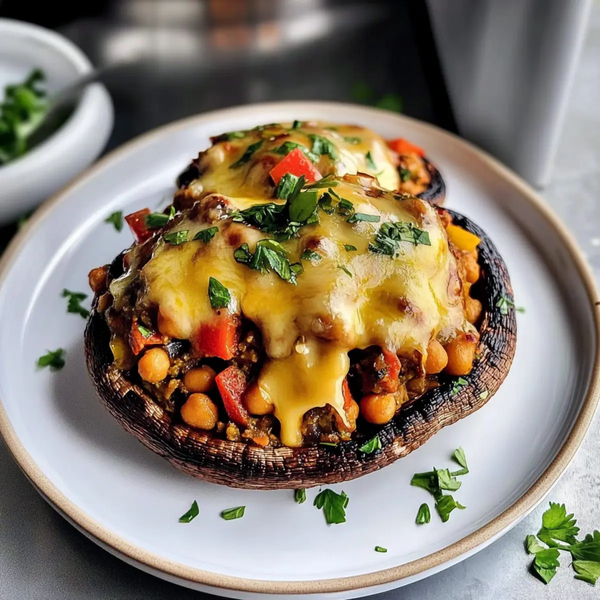 Gefüllte Champignons (Portobello-Pilze)