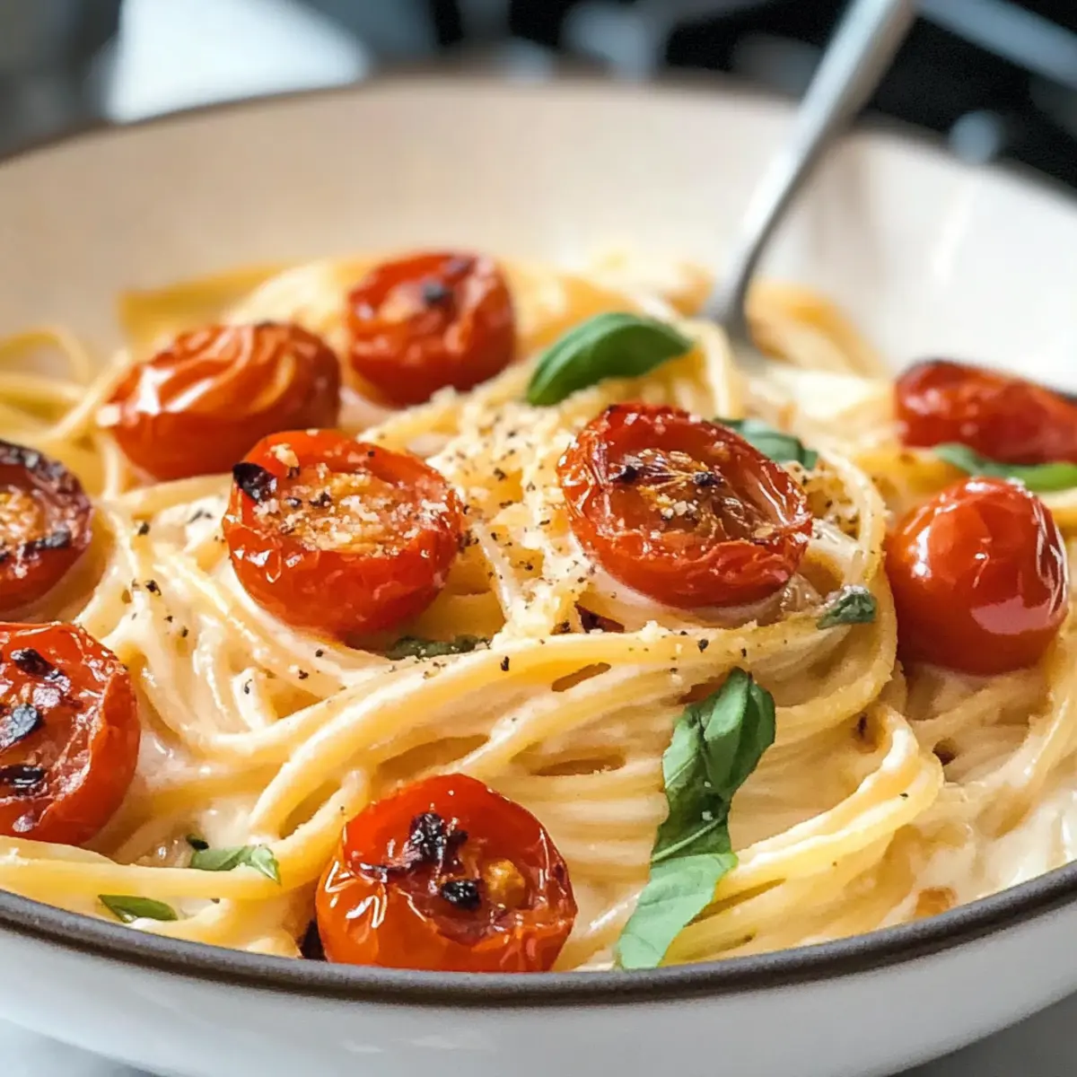 GerA¶stete Tomaten und Knoblauch Ricotta Pasta rktgm9