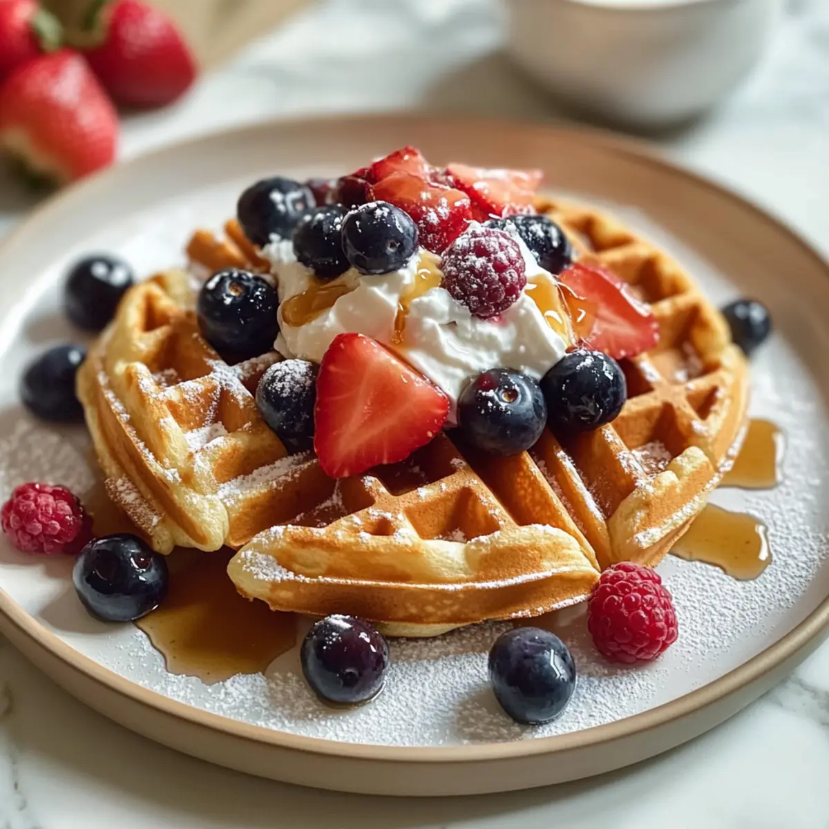 Gluten Free Cottage Cheese Waffles with Oats eq2g8j