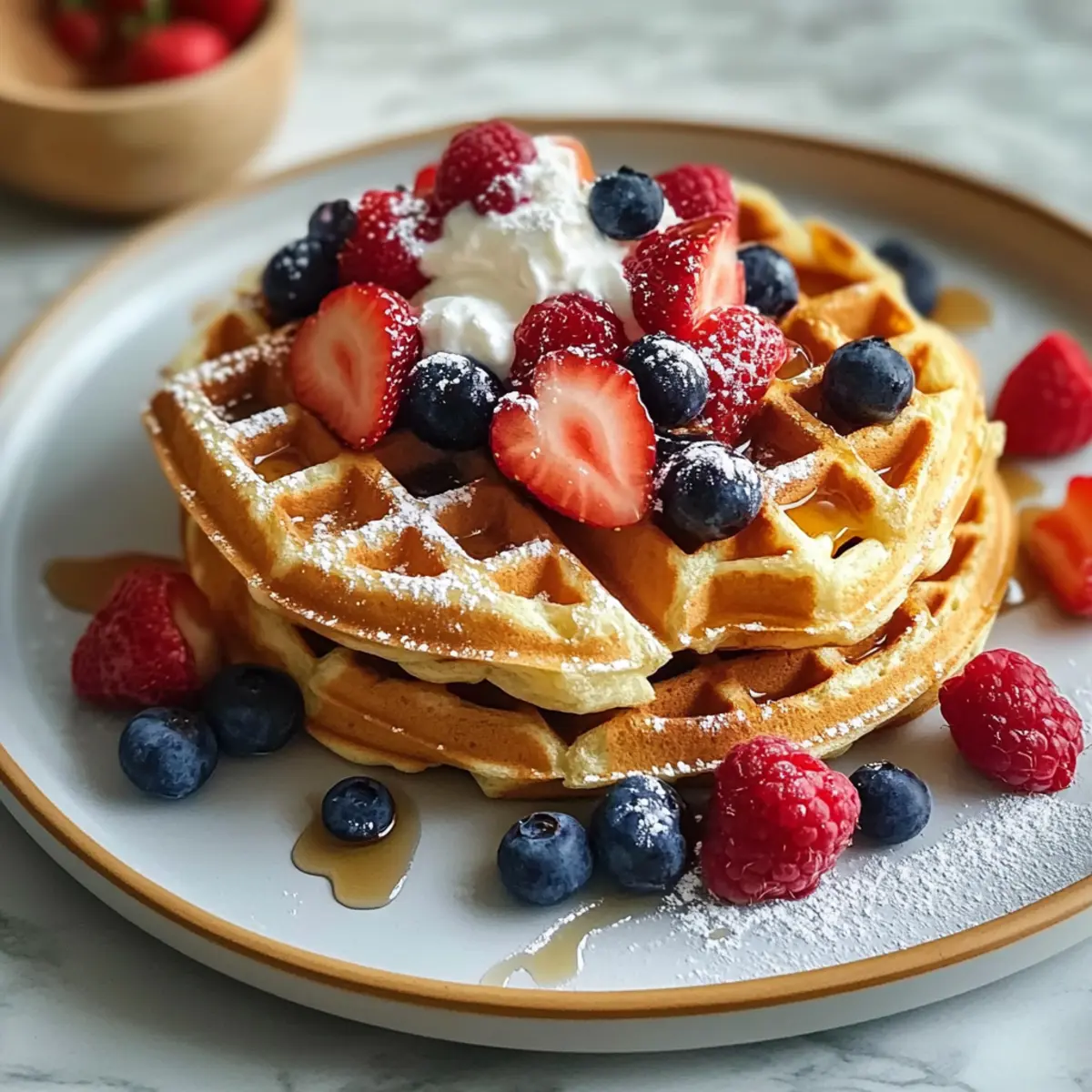 Gluten Free Cottage Cheese Waffles with Oats r31qvv