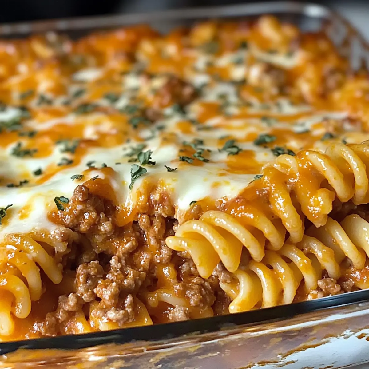 Hackfleisch Pasta Auflauf mit Cheddar und Mozzarella Rezept gsbwl6