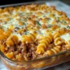 Hackfleisch-Pasta-Auflauf mit Cheddar und Mozzarella Rezept