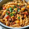 Herzhafter Crockpot Taco Pasta für bequeme Familienabende