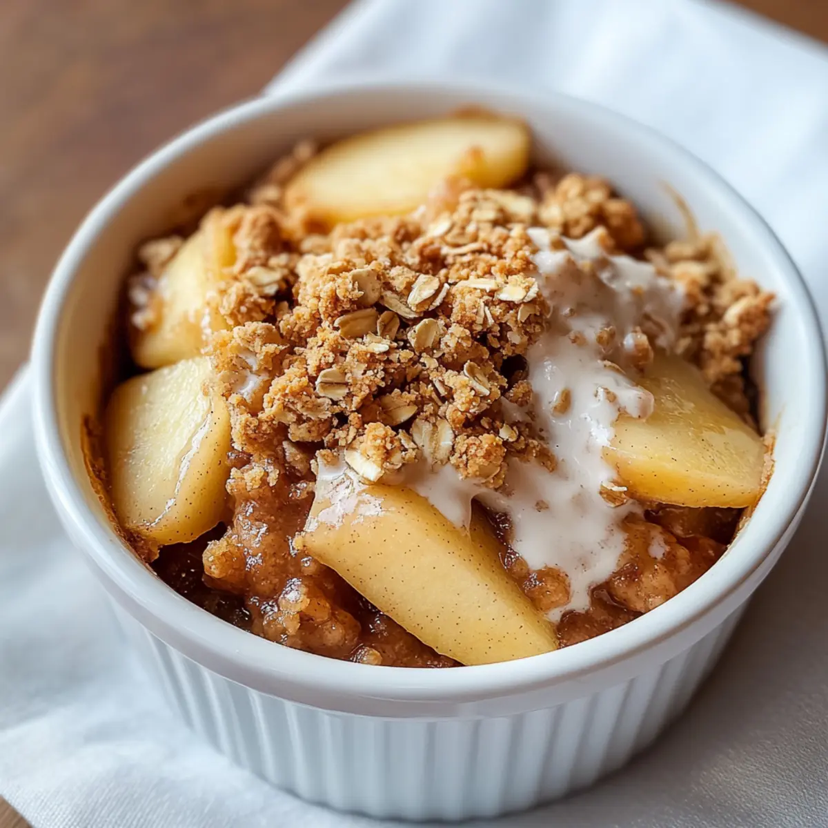 Hoher Protein Apfel-Crisp