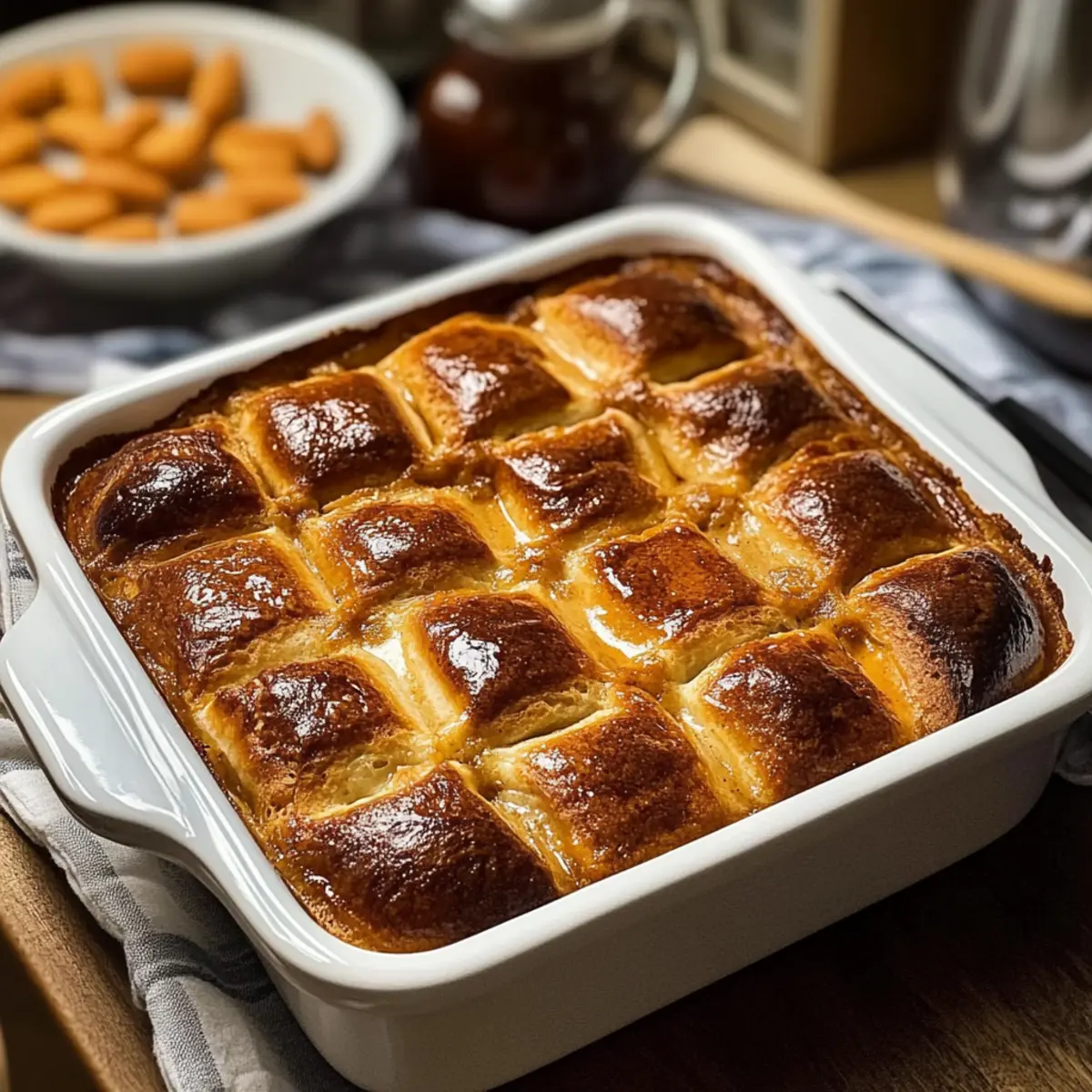 Hot Cross Bun Brot und Butter Pudding