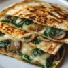 Käse-Spinat-Pilz-Quesadillas