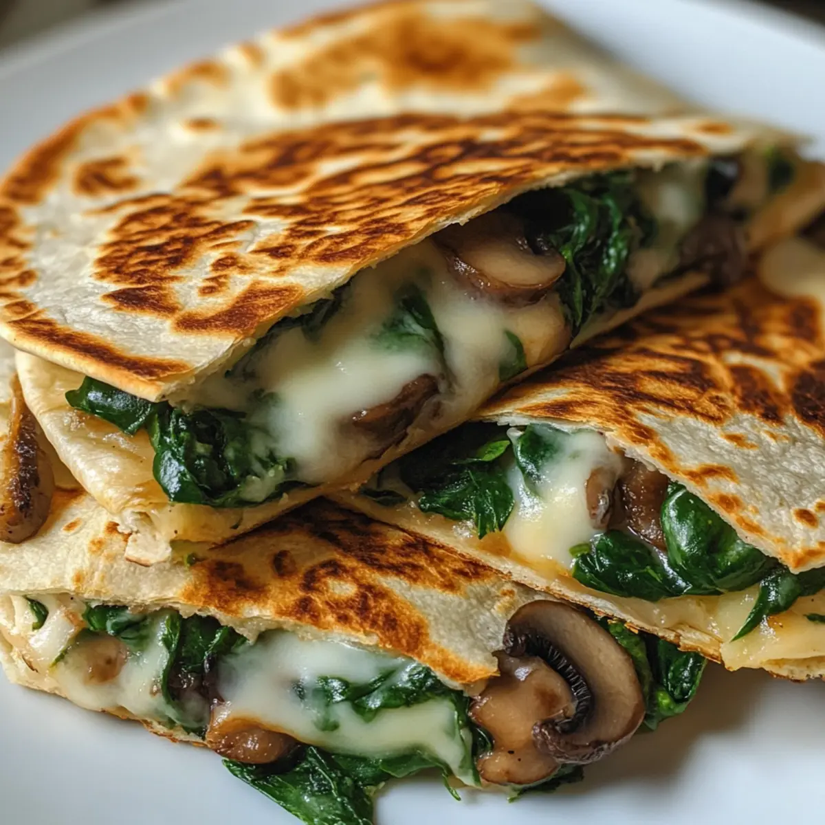 KA¤se Spinat Pilz Quesadillas onoaas