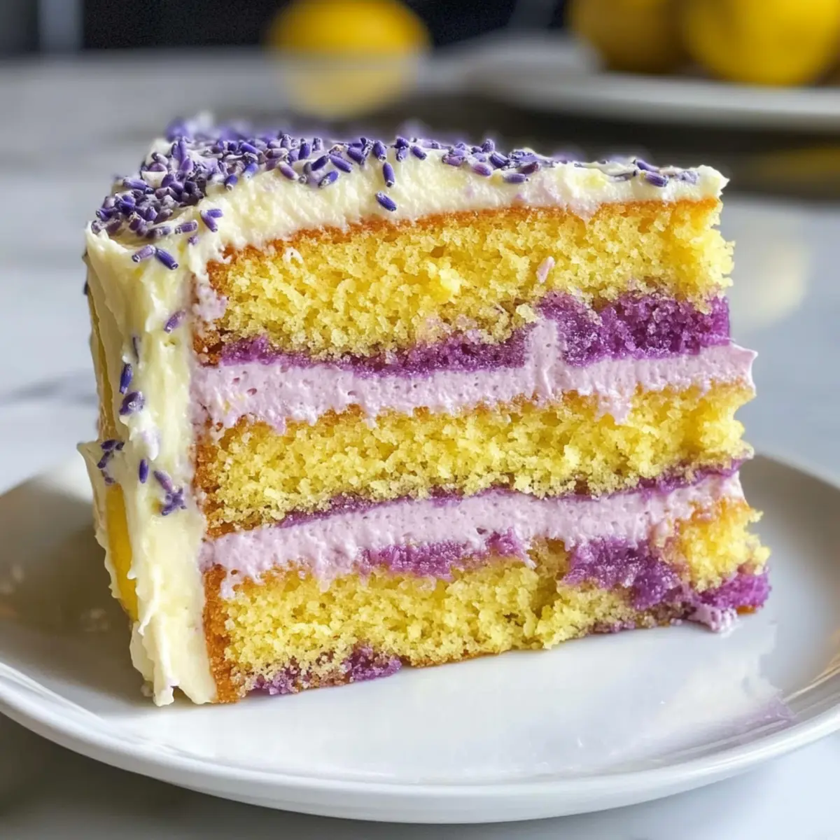 Zitronenlavendelkuchen