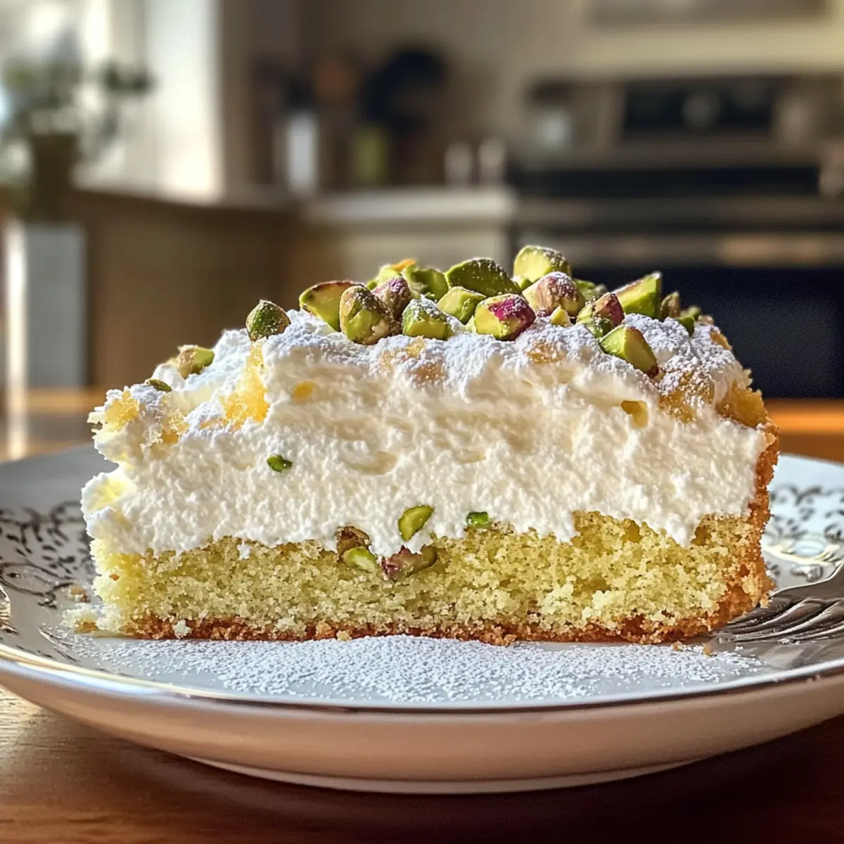 Lemon Pistachio Ricotta Cloud Cake Recipe gwdh3n
