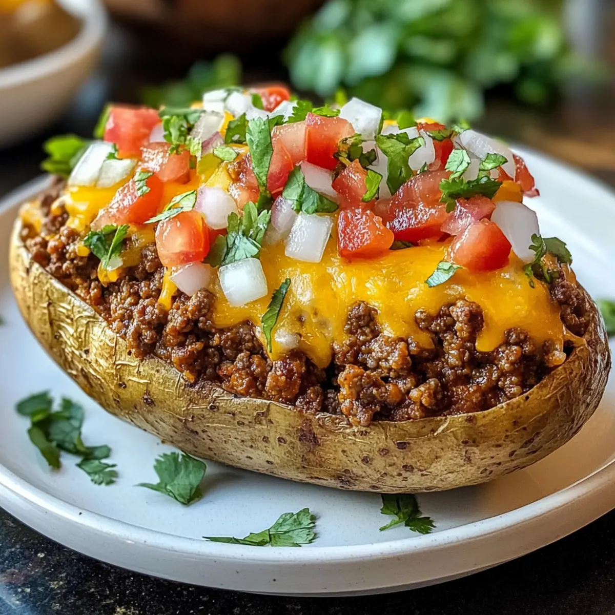 Loaded Beef Taco Stuffed Potatoes qeiyai