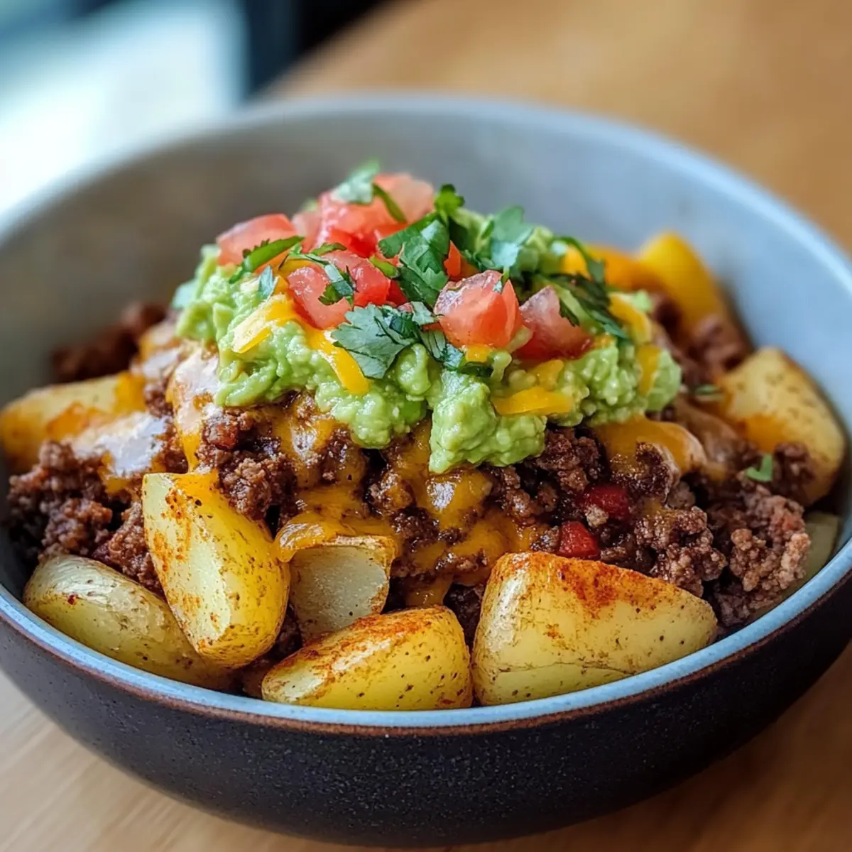 Beladene Kartoffel-Taco-Schüssel