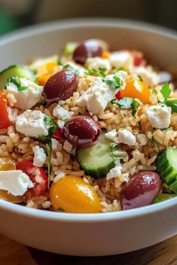 Mittelmeer Knuspriger Reis Salat Rezept Zutaten: - 1 Tasse Reis - 2 Tassen Wasser - 1 Teelöffel Salz - 1/2 Tasse Kirschtomaten, halbiert - 1/2 Tasse Gurke, gewürfelt - 1/4 Tasse rote Zwiebel, fein gehackt - 1/4 Tasse schwarze Oliven, entsteint und gehackt - 1/4 Tasse Feta-Käse, zerbröselt - 1/4 Tasse frische Petersilie, gehackt - 2 Esslöffel Olivenöl - 1 Esslöffel Zitronensaft - Salz und Pfeffer nach Geschmack Anleitung: 1. Reis, Wasser und Salz in einem Topf zum Kochen bringen. 2. Hitze reduzieren und 15 Minuten köcheln lassen, bis der Reis gar ist. 3. Reis abkühlen lassen und anschließend in eine große Schüssel geben. 4. Tomaten, Gurke, Zwiebel, Oliven, Feta und Petersilie hinzufügen. 5. Olivenöl und Zitronensaft darüberträufeln und gut vermischen. 6. Mit Salz und Pfeffer abschmecken und servieren.