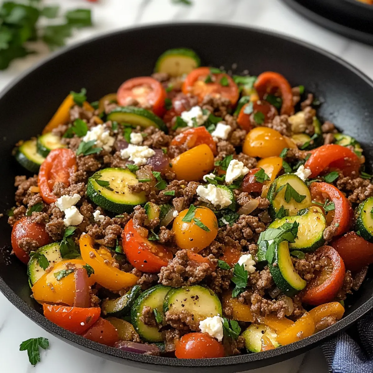 Mediterranean Ground Beef Stir Fry Recipe dbmc6s