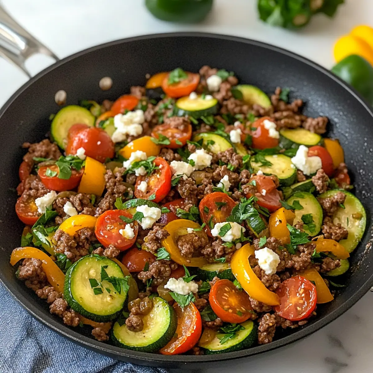 Mediterranean Ground Beef Stir Fry Recipe ythrmv