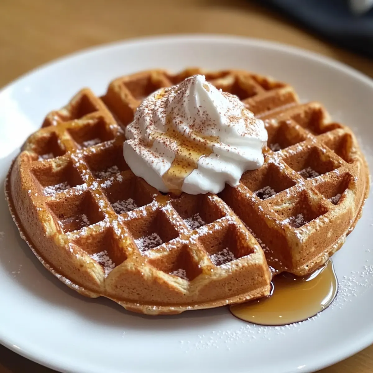 Mouthwatering Vegan Gingerbread Waffles ddm3p4