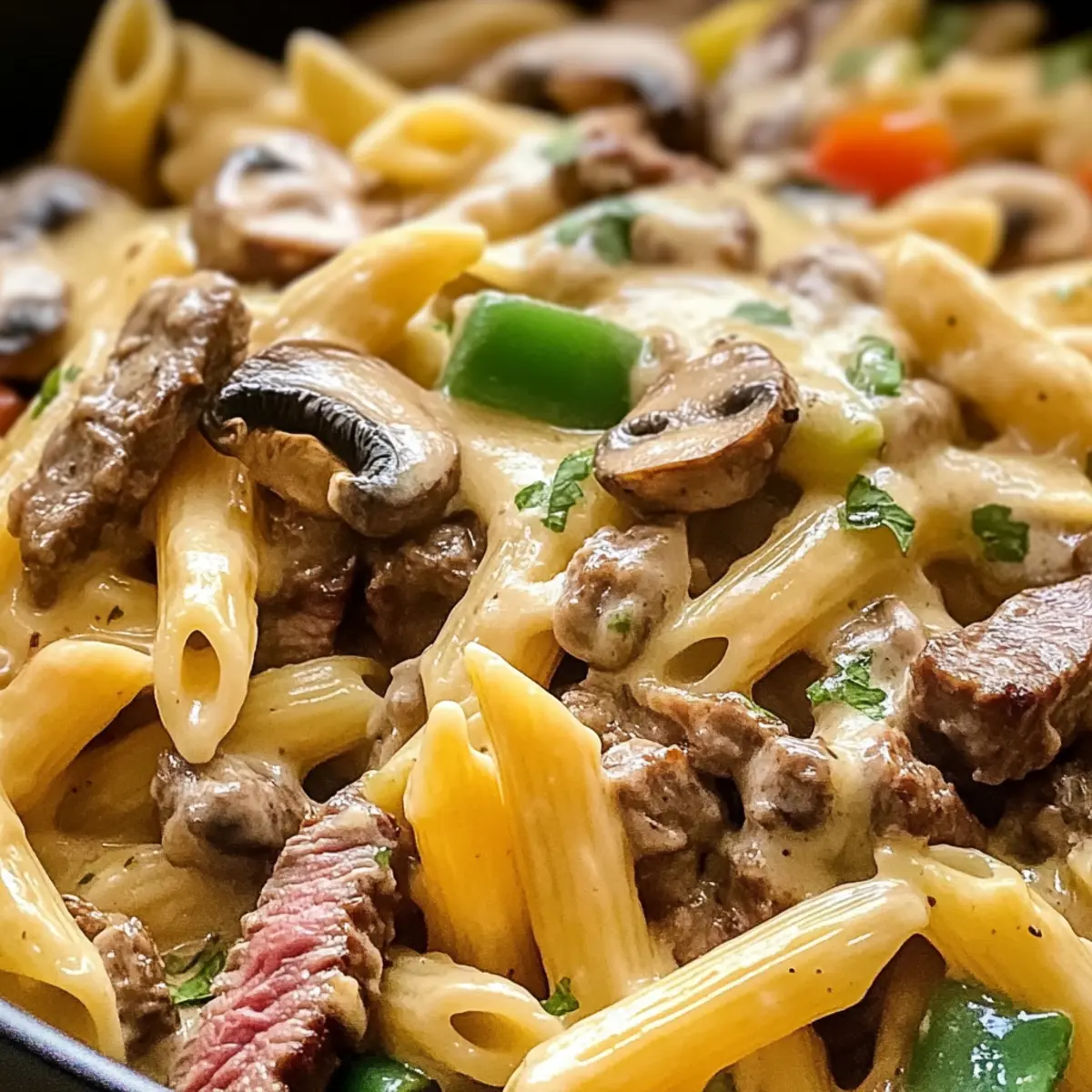 One Pot Philly Steak Pasta Rezept laawyd