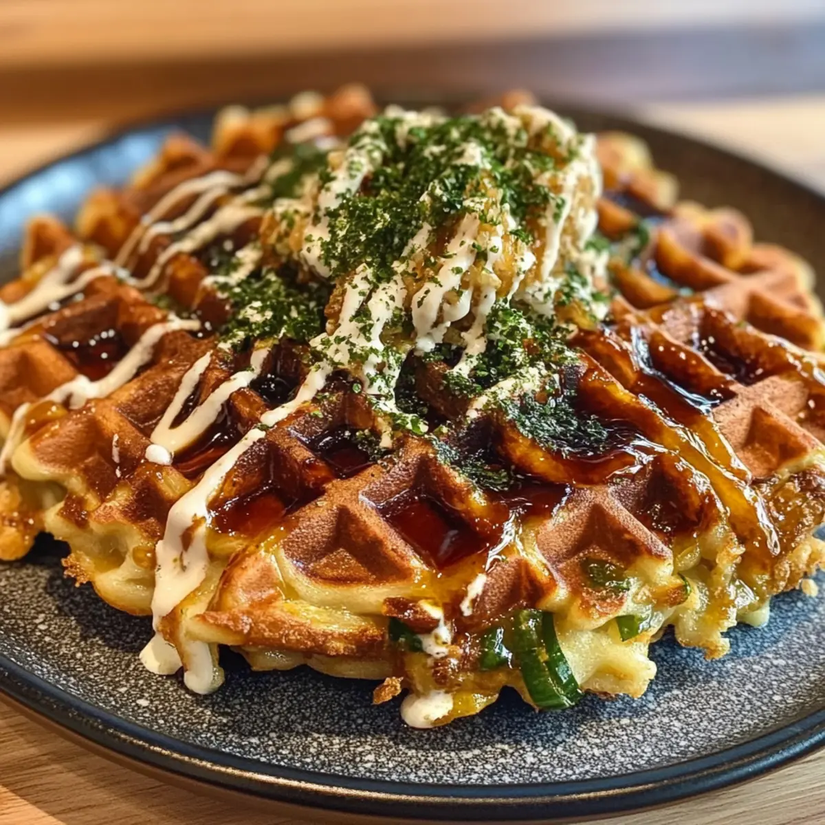 Osaka Okonomiyaki Waffles Discover a Unique Recipe qhs3ya