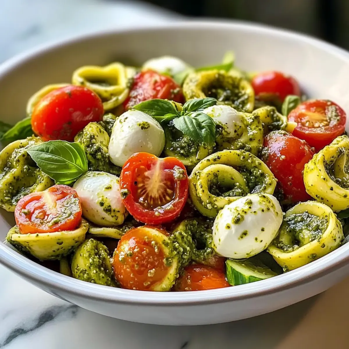 Pesto-Tortellini-Nudelsalat