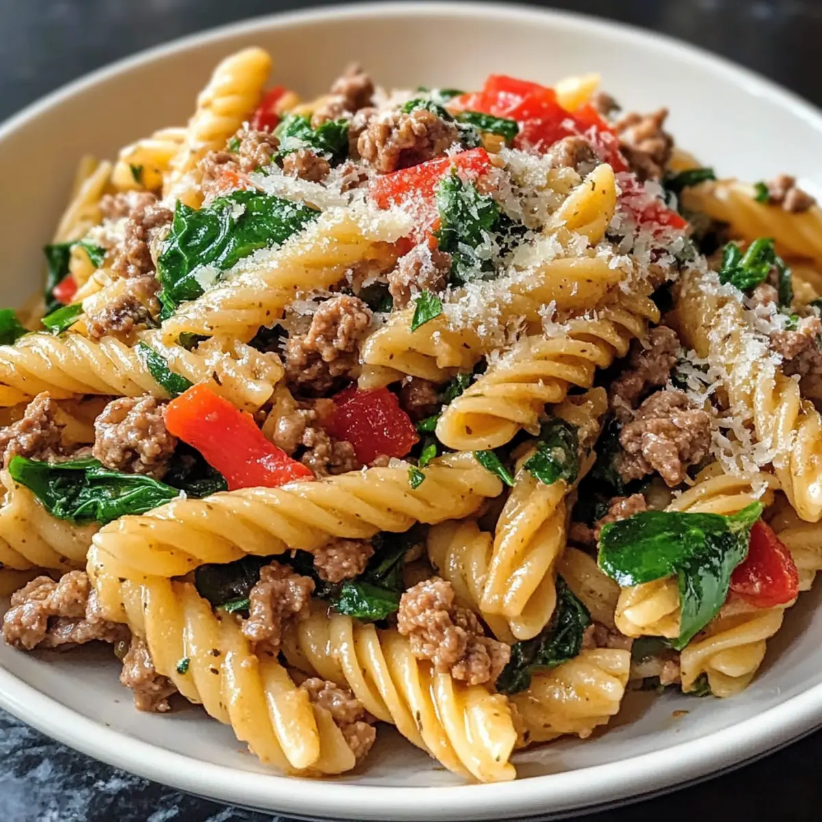 Proteinreiche cremige Rindfleisch-Pasta Rezept
