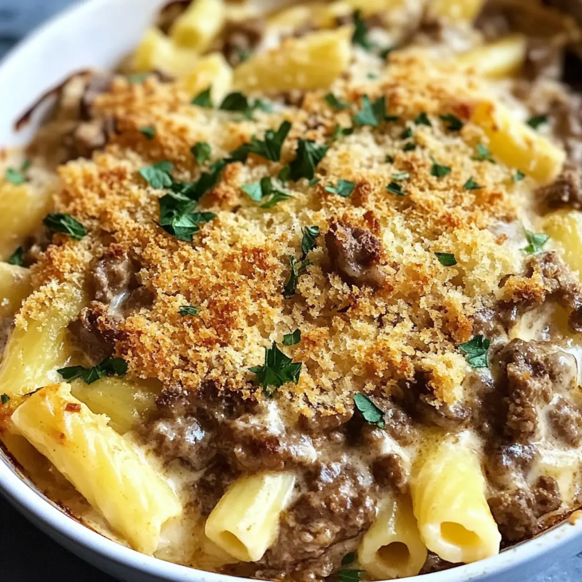 Rindergulasch Auflauf nach Stroganoff Art Rezept zbycpk