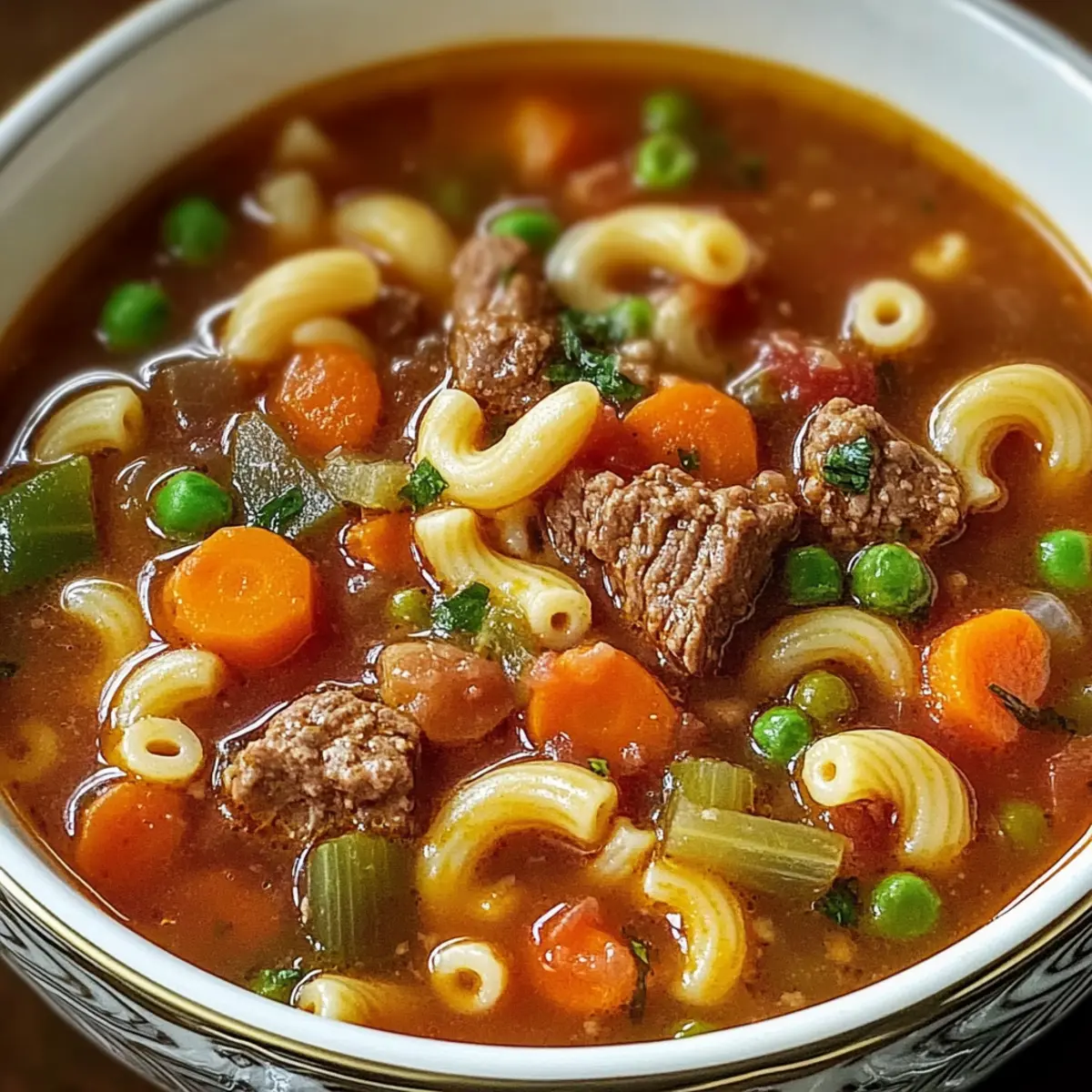 Rindfleisch Makkaroni Suppe Rezept odmn50