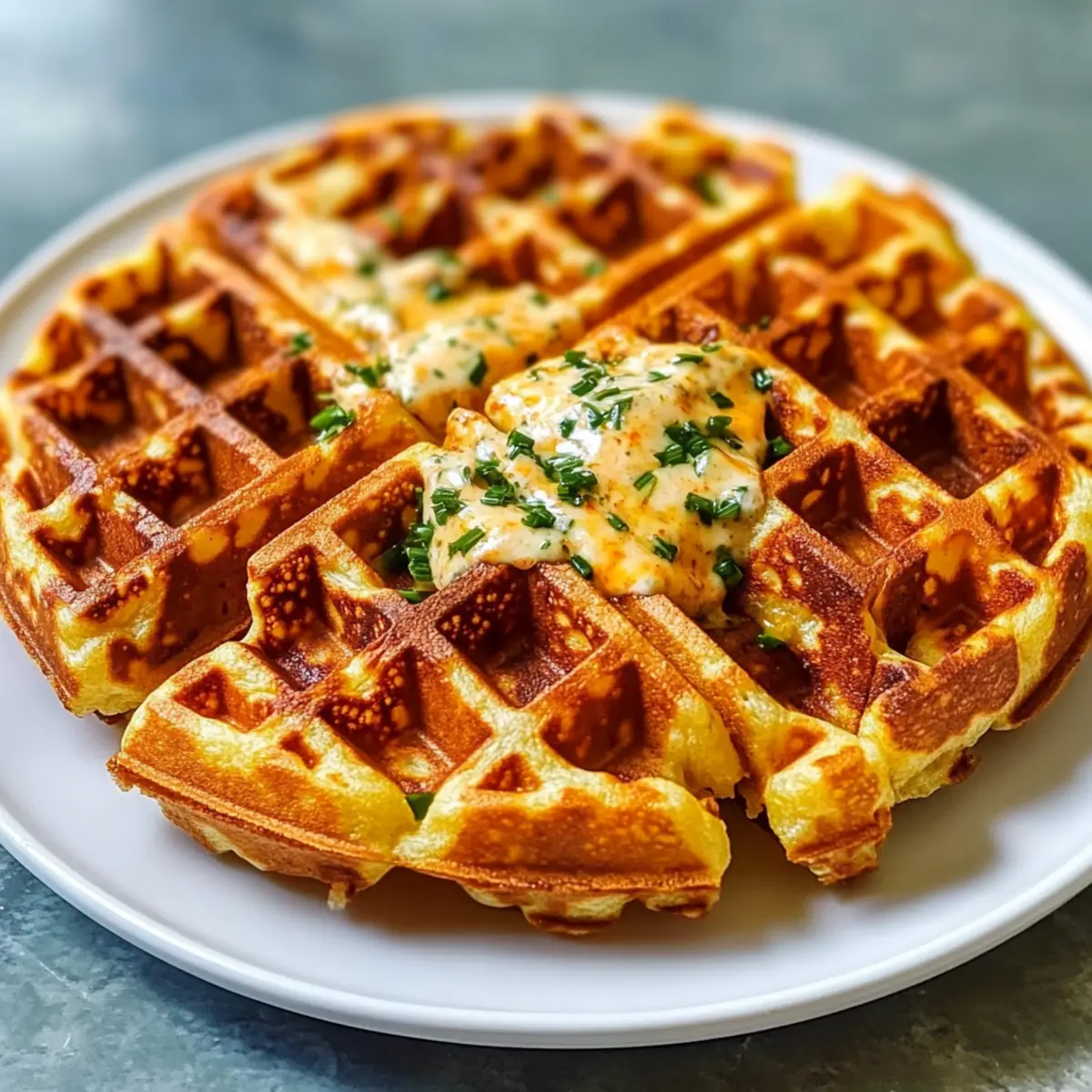 Savory Cheddar Chive Waffles pzi81c