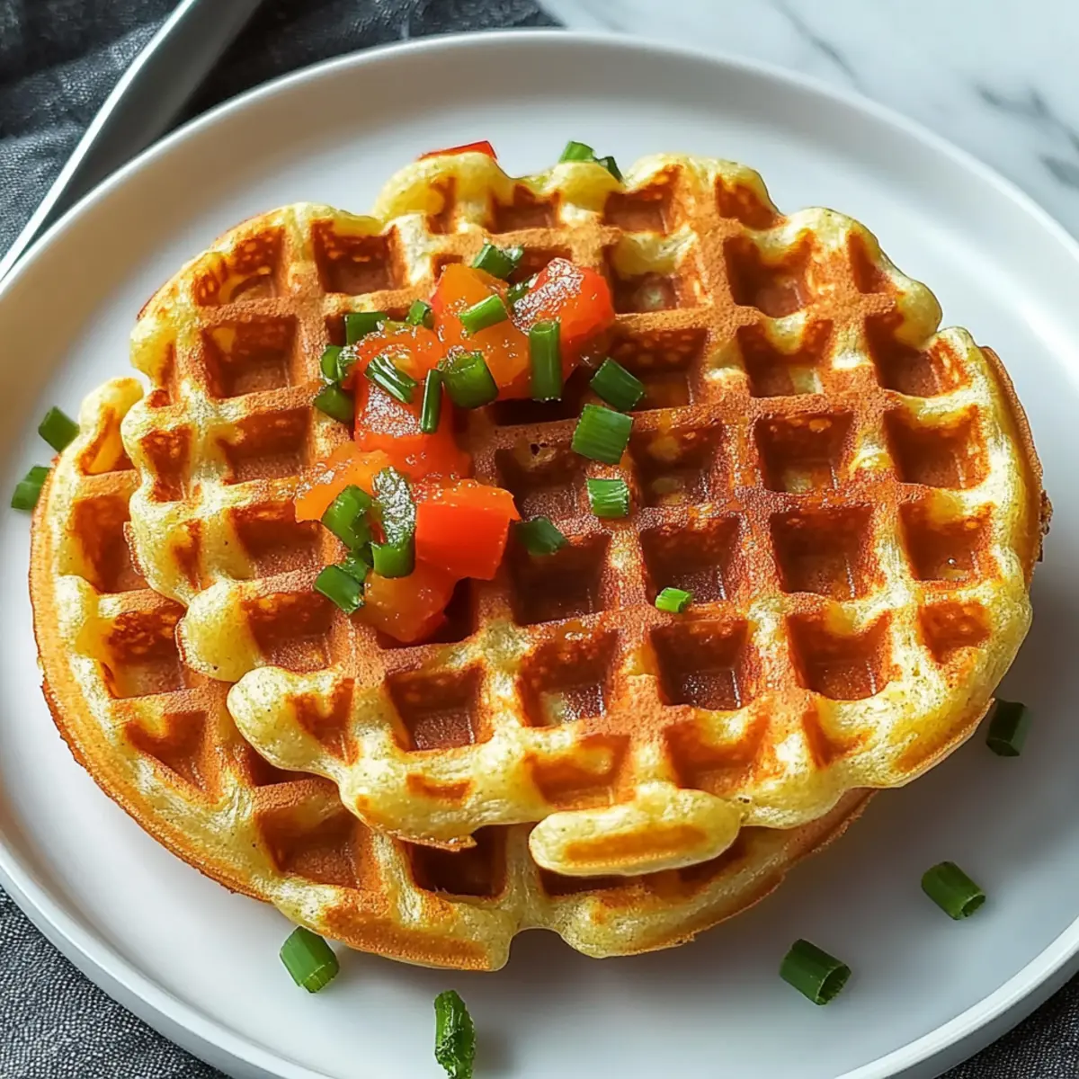 Simple Cottage Cheese Waffles irazu0