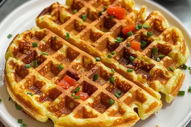 Einfache Hüttenkäse-Waffeln