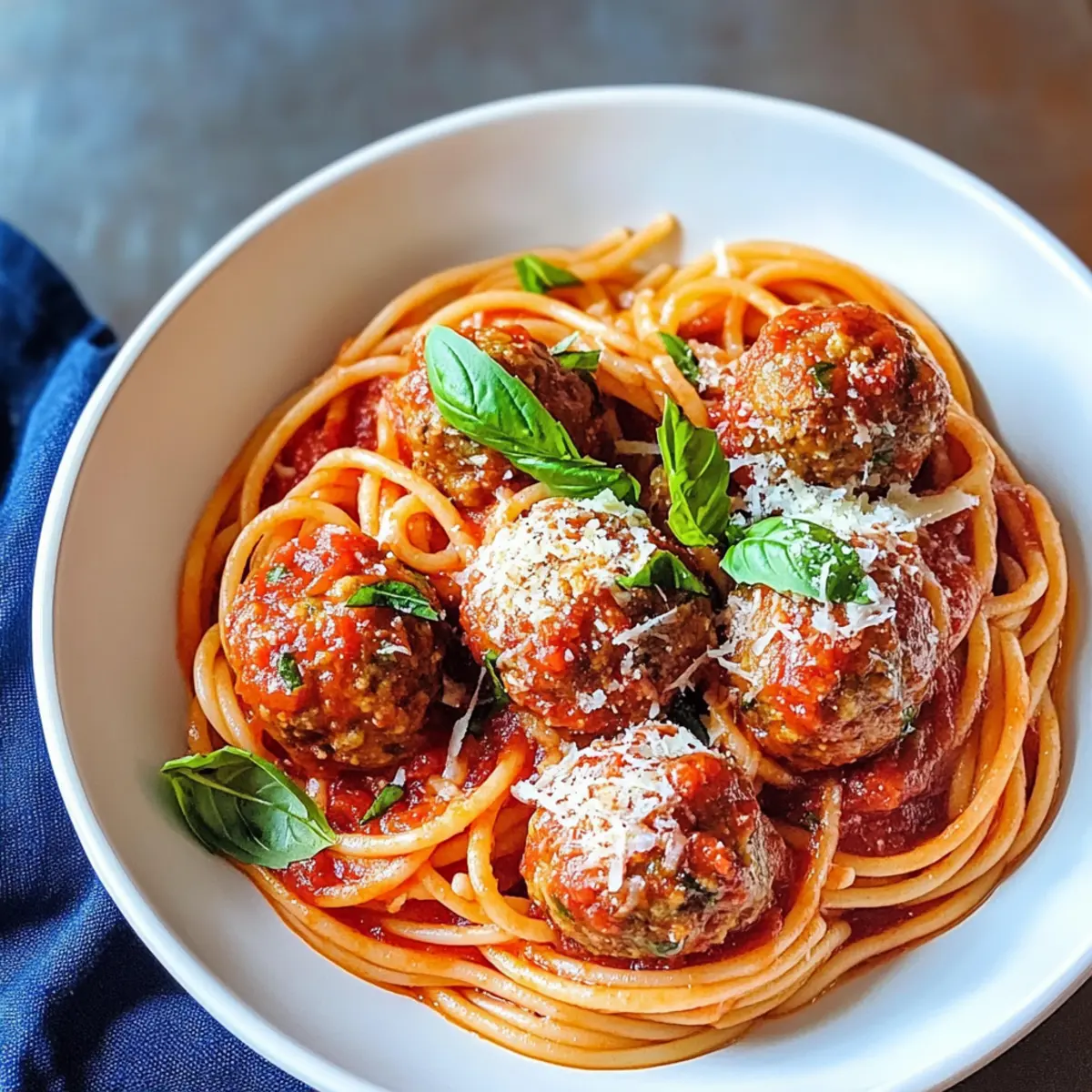 Schmortopf Spaghetti und Fleischbällchen