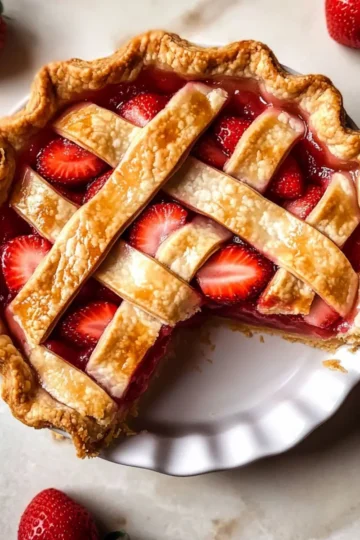 Erdbeer-Kardamom-Rosen-Pie