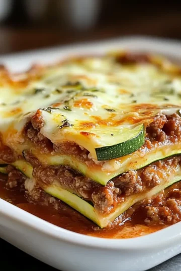 Zucchini-Lasagne Rezept Zutaten: - Zucchini - Ricotta - Mozzarella - Parmesan - Eier - Knoblauch - Olivenöl - Salz - Pfeffer - Italienische Gewürze - Tomatensauce Anleitung: 1. Zucchini in dünne Scheiben schneiden. 2. Olivenöl in einer Pfanne erhitzen und den Knoblauch anbraten. 3. Zucchini hinzufügen und kurz anbraten. Mit Salz, Pfeffer und italienischen Gewürzen würzen. 4. In einer Schüssel Ricotta, Eier, Parmesan und etwas Salz vermengen. 5. Eine Auflaufform mit Tomatensauce bedecken. 6. Zucchini, Ricottamischung und Mozzarella abwechselnd schichten. 7. Mit Tomatensauce und restlichem Mozzarella abschließen. 8. Im Ofen bei 180 Grad Celsius für 30-40 Minuten backen. 9. Abkühlen lassen und servieren.