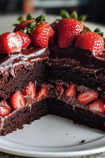 Erdbeer-Schokoladen-Shell-Kuchen