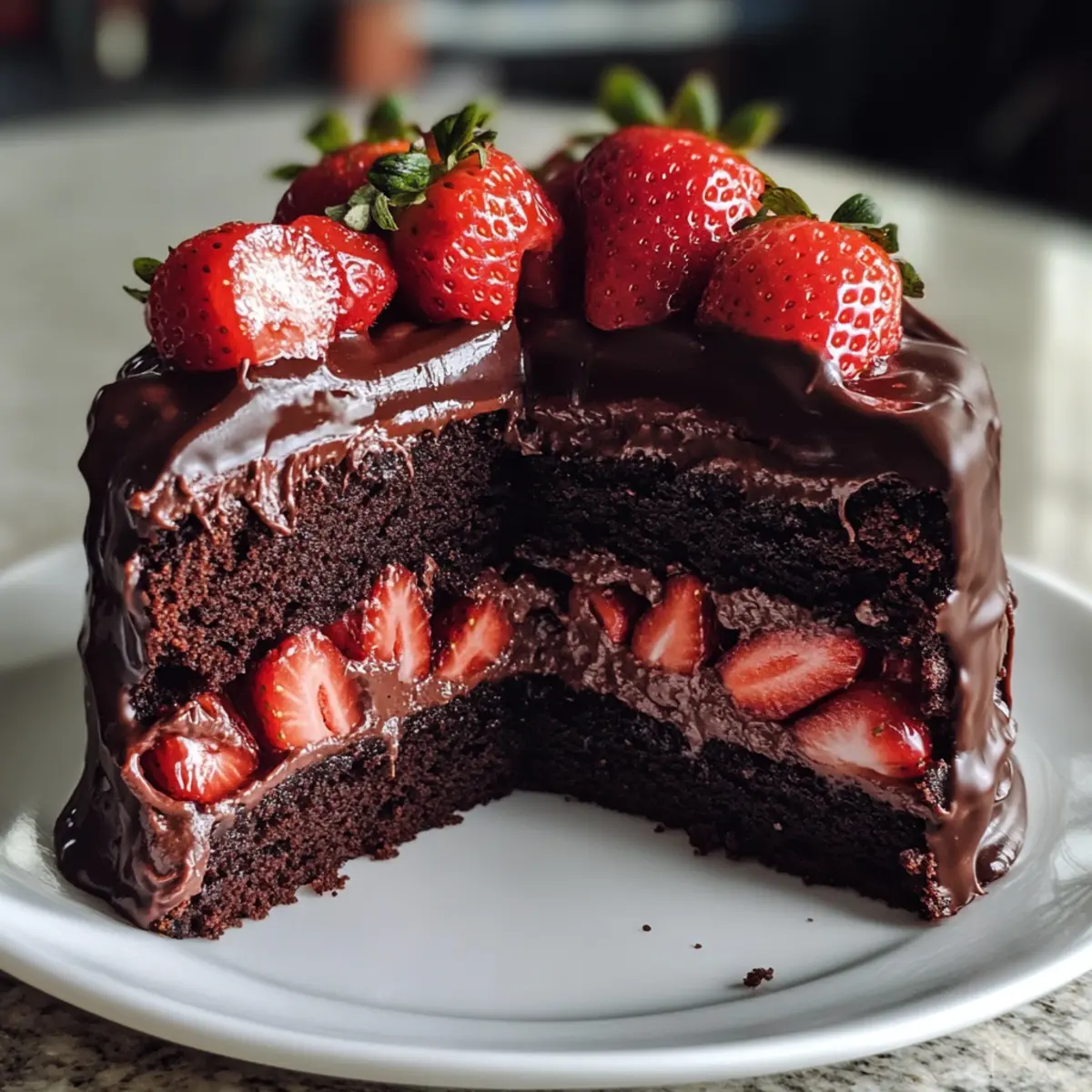 Erdbeer-Schokoladen-Shell-Kuchen