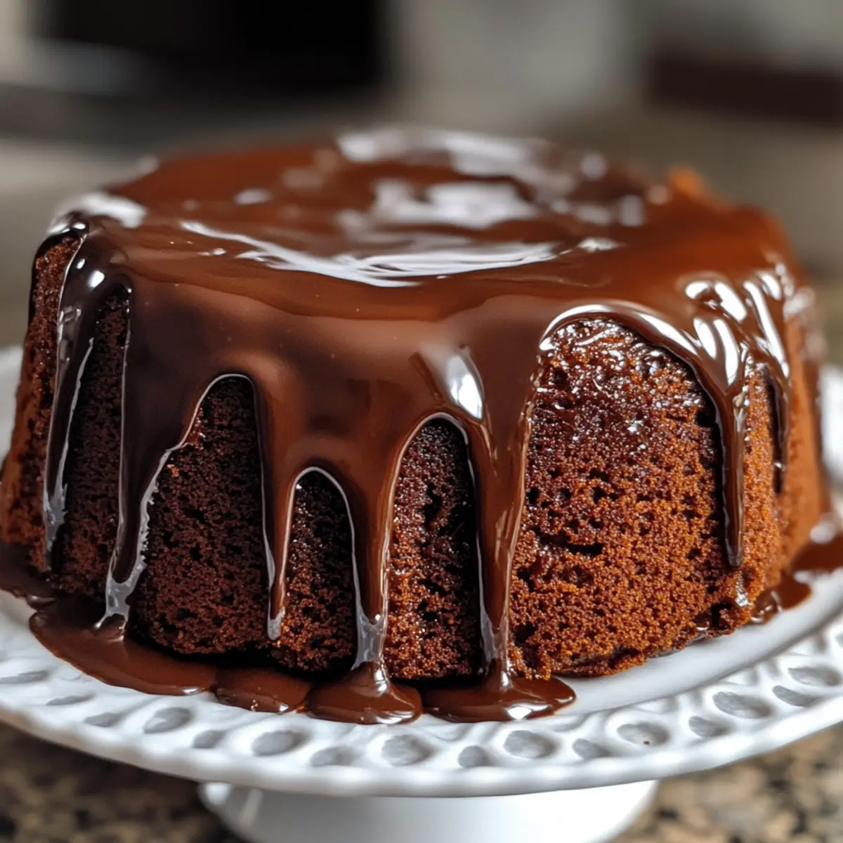 GlA¤nzender Schokoladen Pfundkuchen hvwmcb