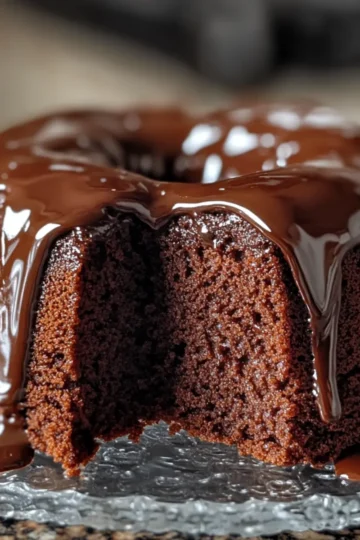 Glänzender Schokoladen-Pfundkuchen