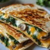 Käse-Spinat-Pilz-Quesadillas