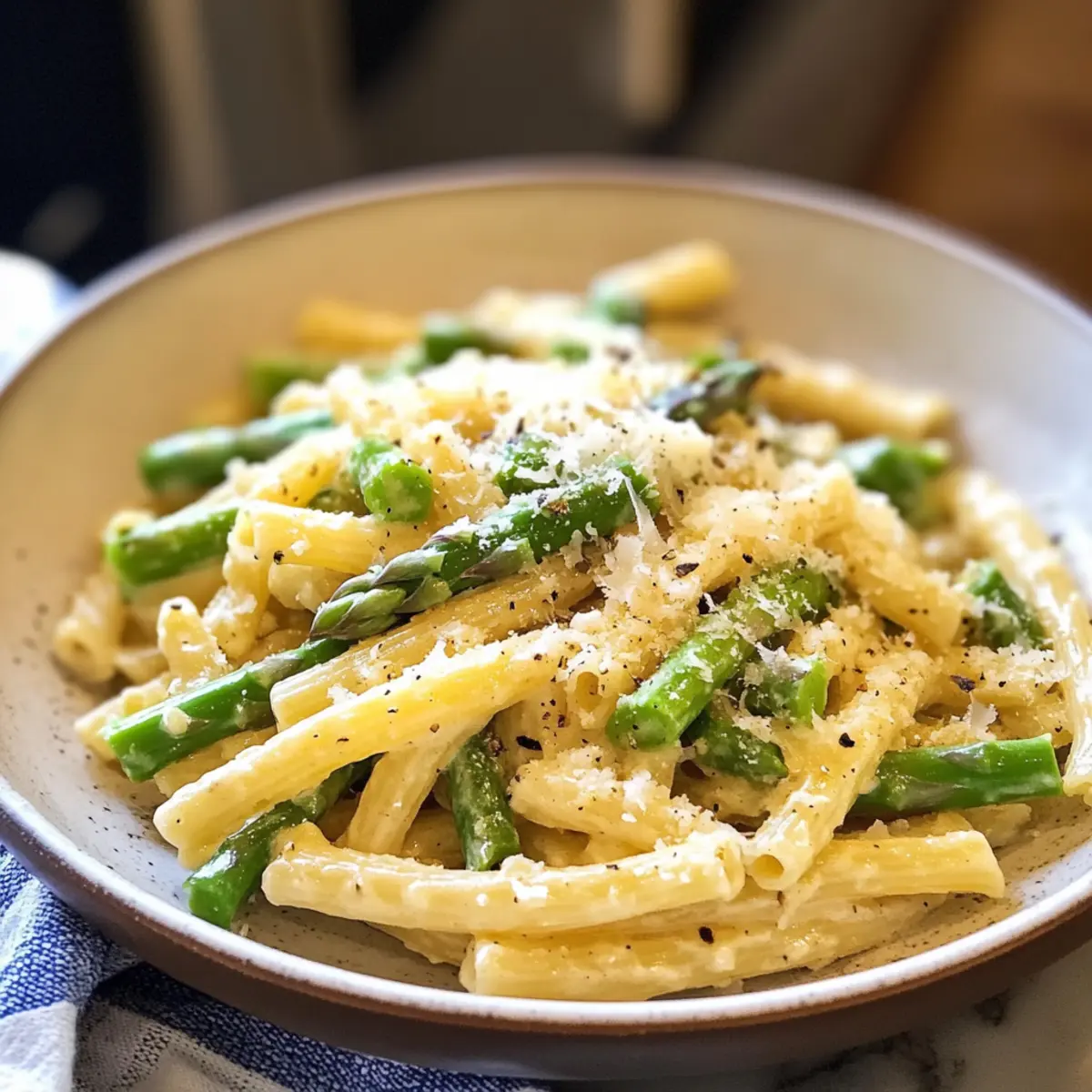 Pasta mit grA¼nem Spargel fongof