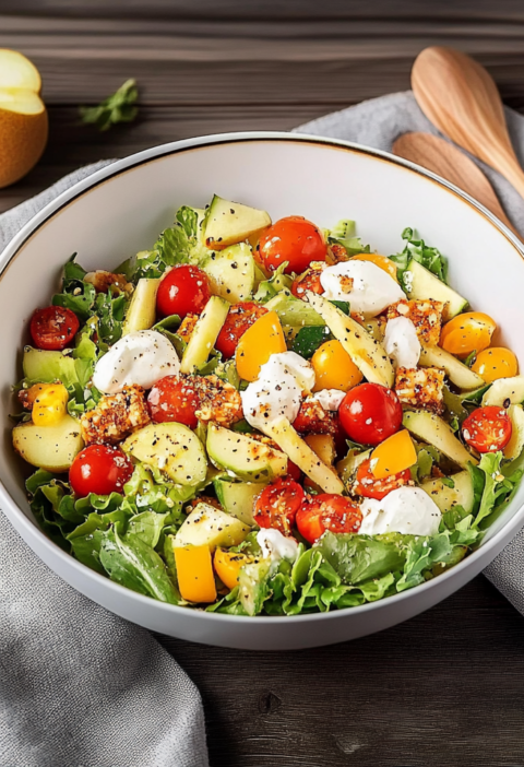 Erfrischende Salat rezepte mit Mozzarella und Aprikosen