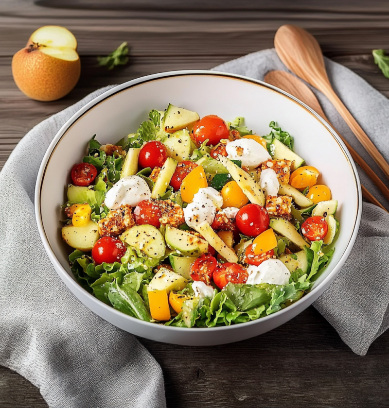 Erfrischende Salat rezepte mit Mozzarella und Aprikosen