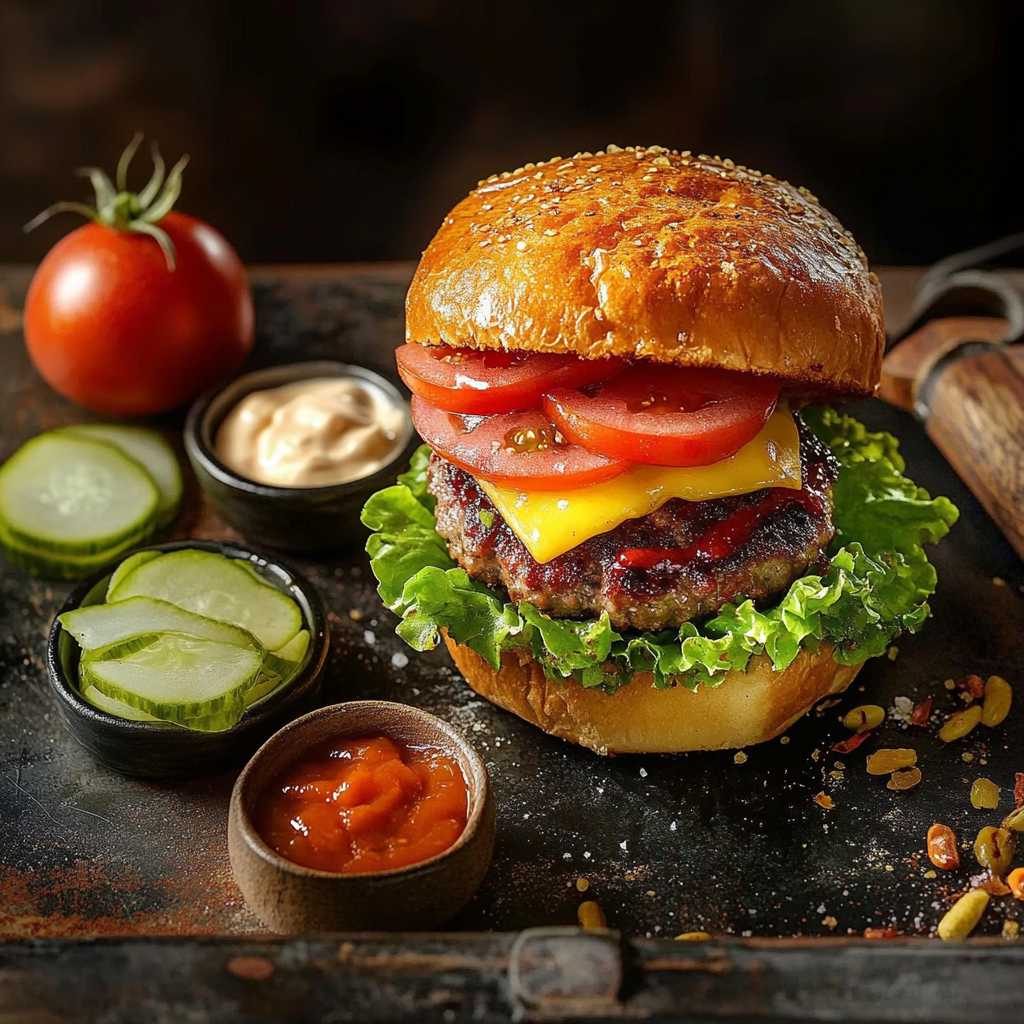 Der ultimative Burger mit Bratspeck und Käse Anleitung 2 Der ultimative Burger mit Bratspeck und Käse Anleitung