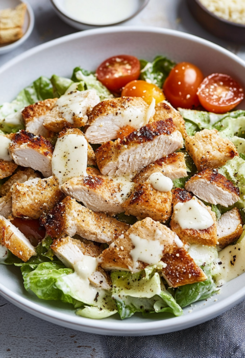 Bestes Chicken Caesar Salat Rezept – Frisch & Schnell zubereitet