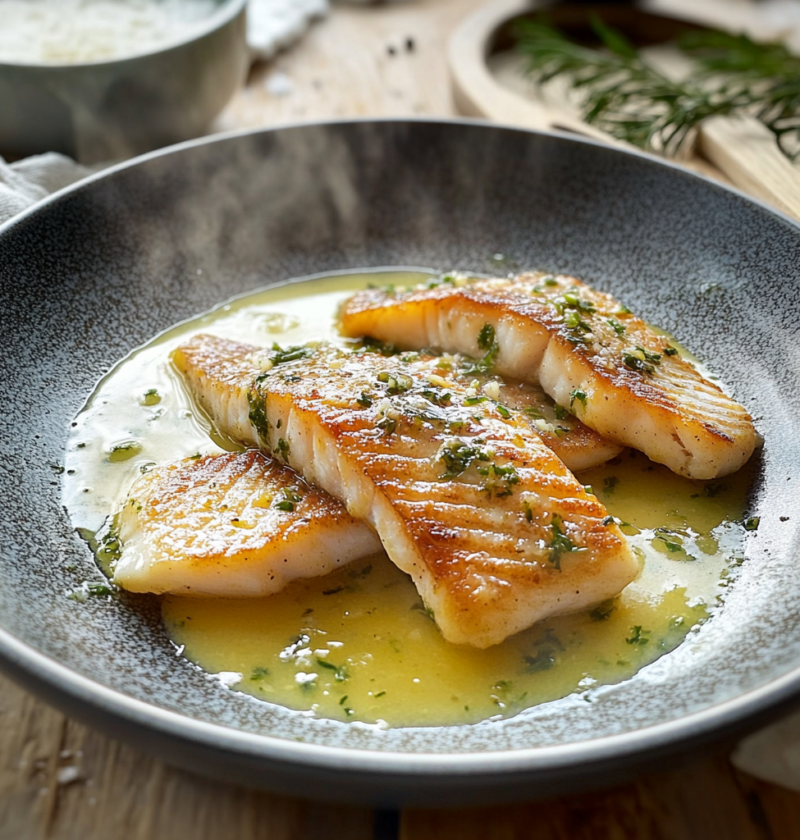 Gebratener Lachs mit Zitronenbutter