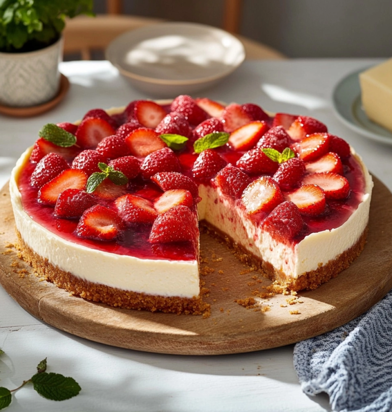 Erdbeer Cheesecake mit Fruchttopping 1 Erdbeer Cheesecake mit Fruchttopping