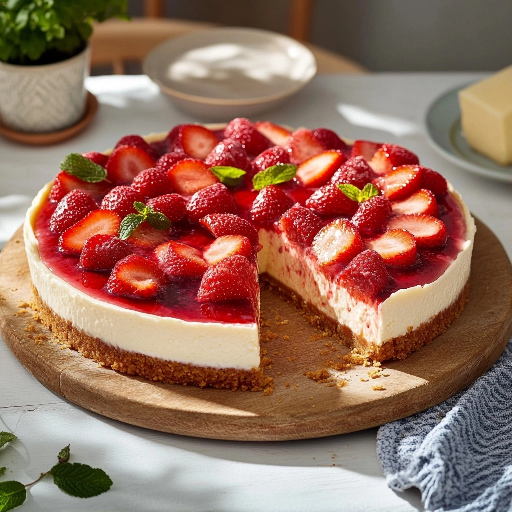 Erdbeer Cheesecake mit Fruchttopping 2 Erdbeer Cheesecake mit Fruchttopping